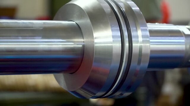 giant metal blanks for hydraulic cylinders in a factory, precision machining, industrial equipment, large-scale manufacturing, metal fabrication, cylinder production workflow