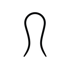 Black abstract curved lines on white background vector