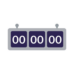 Digital Count Displaying Zero Time, Simple Icon Vector Design, best used for presentation, application, web and banner