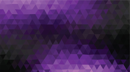 Obraz premium Dark Purple and Black Abstract Geometric Triangle Mosaic Background