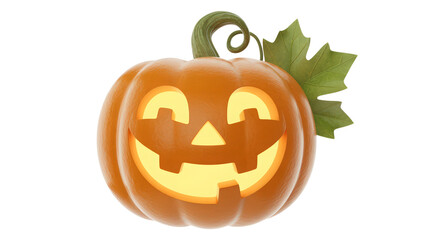 Jack olantern pumpkin isolated on transparent background smiling jackolantern face decoration symbol traditional halloween or harvest season vegetable autumn celebration