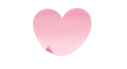 Pink heart sticker PNG isolated on transparent background, cute love symbol for Valentine s Day and romantic designs