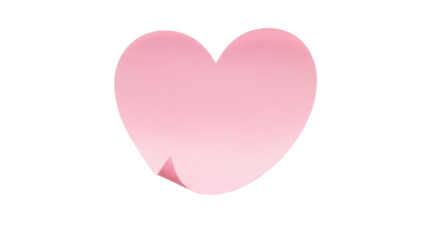 Pink heart sticker PNG isolated on transparent background, cute love symbol for Valentine s Day and romantic designs