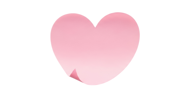 Pink heart sticker PNG isolated on transparent background, cute love symbol for Valentine s Day and romantic designs - Powered by Adobe