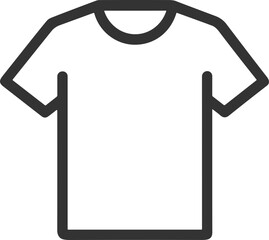 Outline icon of basic unisex t-shirt