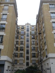 Paris, November 2025 : Visit of the magnificent city of Paris, Capital of France - View on different facades of buildings built by Baron Haussmann