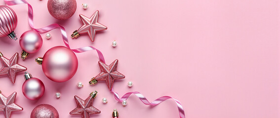 pink abstract christmas background
