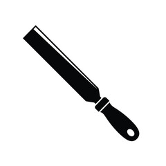 Black chisel tool icon on white background vector