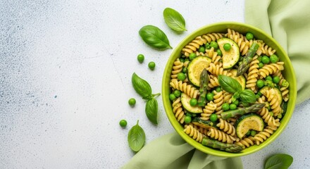Pasta Primavera Delights: A vibrant bowl brimming with pasta primavera, offering a colorful medley of fresh ingredients and culinary delight. 
