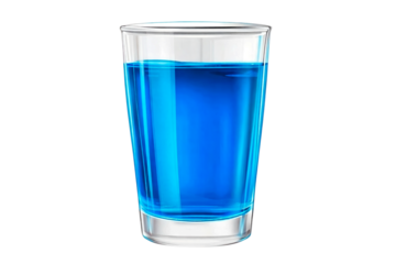 glass of blue drink isolated