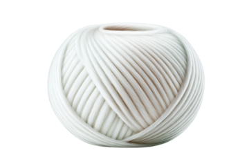 a ball of gray yarn on a transparent background