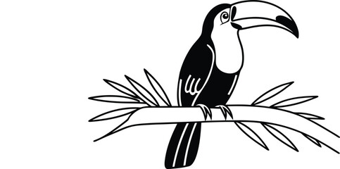 Fototapeta premium toucan bird logo vector illustration 
