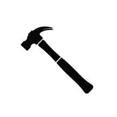 Black claw hammer silhouette on white background tool 3