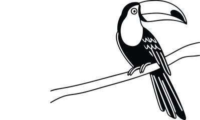 Fototapeta premium toucan icon silhouette vector illustration 