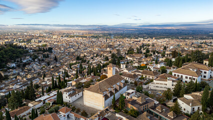 Obraz premium Aerial view of the downtown of Granada, Andalusia, Spain