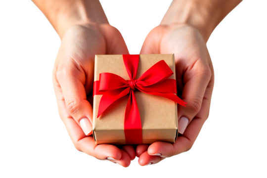 hand holding a gift box