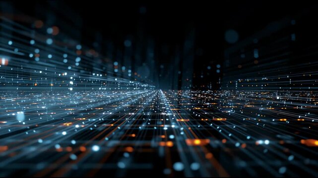 Digital Data Streams: A visualization of digital data streams, with luminous lines and points creating a futuristic and dynamic network.