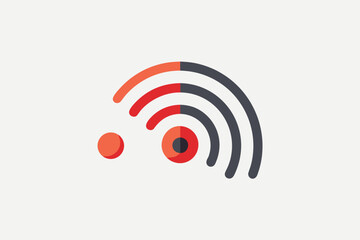 live stream wifi waves icon dot  