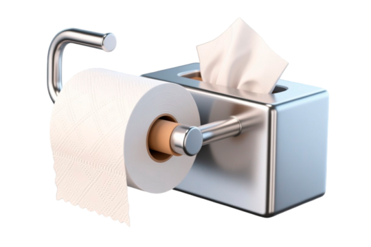 toilet paper isolated on white