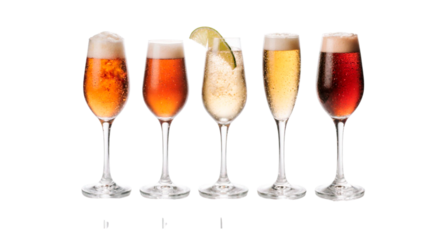  glasses of champagne with red ribbon