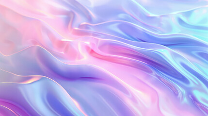 Obraz premium Soft Iridescent Fabric Waves in Pastel Pink and Purple Abstract Background