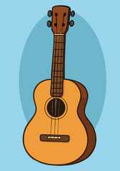 vector illustration of a guitar instrument.