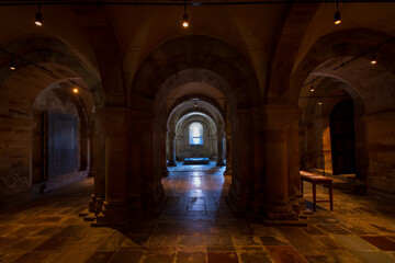 Obraz premium Interior of the Romanesque Crypt in Lund Cathedral