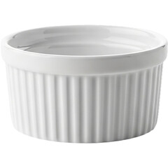 White Ceramic Ramekin Baking Serving Individual Desserts Souffl s Culinary Presentation on transparent background