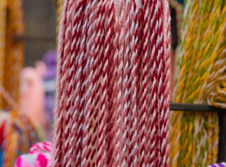 colorful knitting yarn