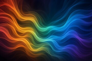 Obraz premium Vibrant flowing spectrum design evokes energy and movement with modern abstract style elements