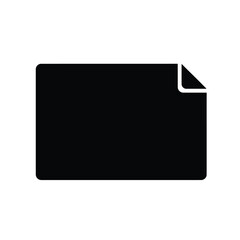 Black document icon with rounded corners and folded corner