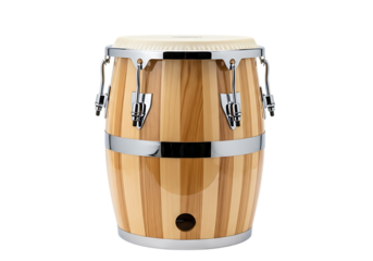Conga drum isolated on transparent background, a percussion instrument from cuba