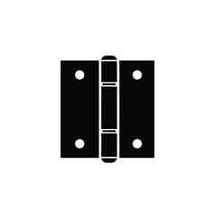 Black door hinge icon with white circles vector