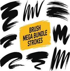 Mega Brush Strokes Vector Collection - Hand Drawn Paint Marks