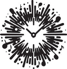 vector illustration of a clock face