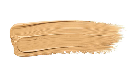 Beige foundation cream smear isolated PNG on transparent background, makeup swatch for beauty and cosmetic product design