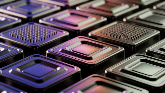 Abstract futuristic design in metallic purple tones creates a modern, technological vibe for your project