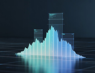Data graph shows peak with visualization