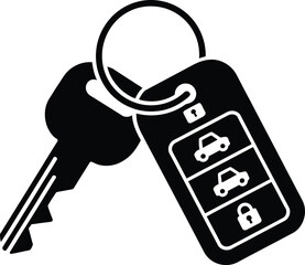 Car key and remote control for vehicle access and security.
