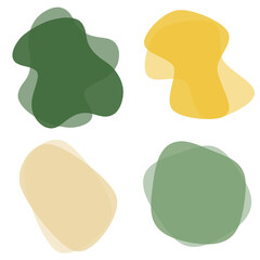 Blob abstract fluid shapes hand drawn collection