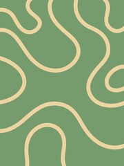 Abstract yellow and green background with a sinuous linear pattern