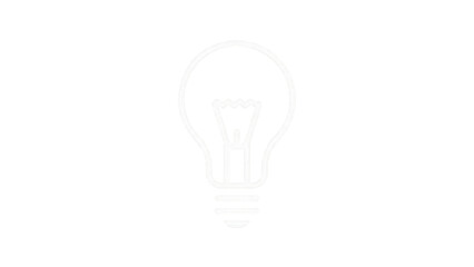 A single light bulb on a plain white background
