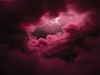 Deep burgundy abstract vector design with geometric shapes and modern typography elements