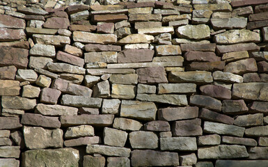 Obraz premium ancient fortress wall, masonry close-up, texture, background