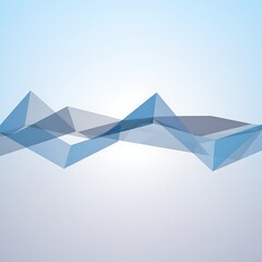 Abstract blue geometric wave pattern on light background