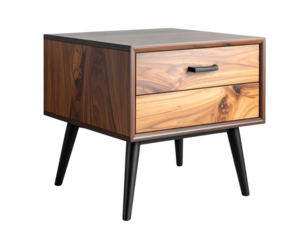 bedside table Interior design concept furniture for living isolated on clear png back