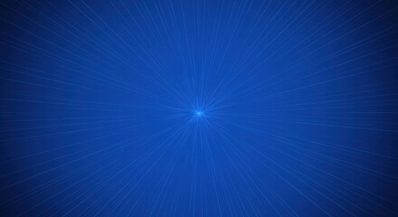 An energetic, bright blue starburst pattern radiating from a central point, creating a dynamic background design with vibrant light rays, powerful, vivid, navy