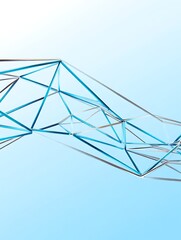 Abstract network structure with geometric lines and nodes