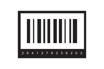 Realistic Barcode icon. Barcode vector icon. Trendy bar code for web icon. Abstract barcode vector icon illustration. Barcode icon illustration material with numbers.