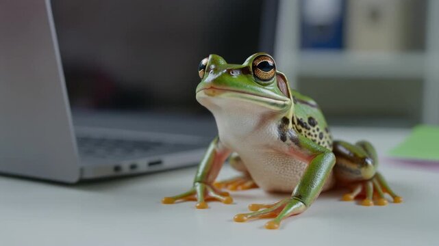 Ein Frosch